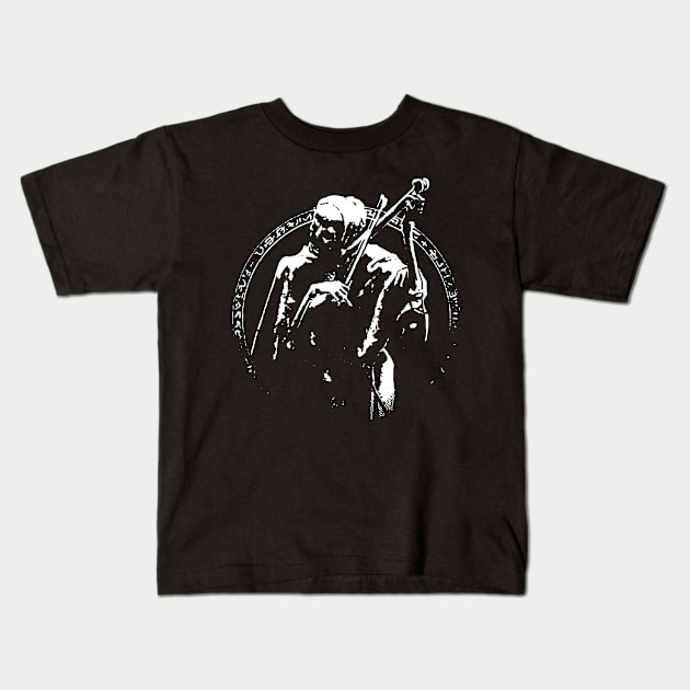 Death as a Musician Kids T-Shirt by ChatNoir01